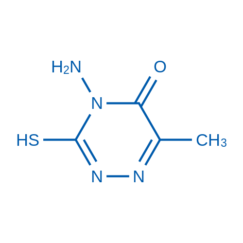 4-氨基-3-巯基-6-甲基-4H-[1,2,4]三嗪-5-酮 结构式