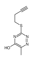 1,2,4-Triazin-5(2H)-one, 3-(3-butyn-1-ylthio)-6-methyl- 结构式