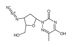 2-(3-叠氮-2,3-二脱氧-β-D-赤式戊呋喃糖基)-6-甲基-1,2,4-三嗪-3,5(2H,4H)-二酮 结构式