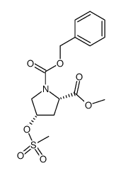 1,2-Pyrrolidinedicarboxylic acid, 4-[(methylsulfonyl)oxy]-, 2-methyl 1-(phenylmethyl) ester, (2S,4S)- 结构式