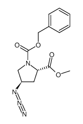 2-Methyl 1-(phenylmethyl) (2S,4R)-4-azido-1,2-pyrrolidinedicarboxylate 结构式
