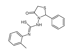 Thiourea, N-(2-methylphenyl)-N'-(4-oxo-2-phenyl-3-thiazolidinyl)- 结构式