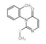 4(3H)-Pyrimidinone,3-(2-methylphenyl)-2-(methylthio)- 结构式