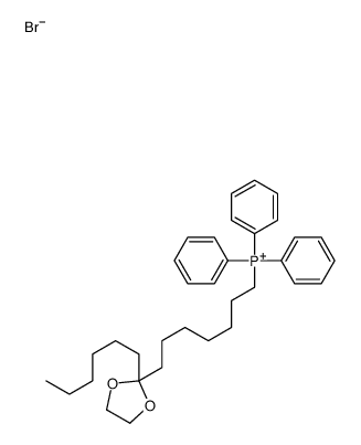 Phosphonium, [7-(2-hexyl-1,3-dioxolan-2-yl)heptyl]triphenyl-, bromide (1:1) 结构式
