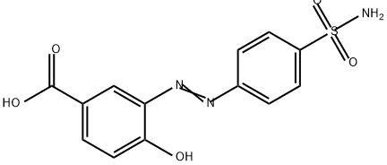 3-[2-(4-氨磺酰基苯基)偶氮基]-4-羟基苯甲酸 结构式