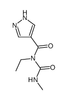 1H-Pyrazole-4-carboxamide, N-ethyl-N-[(methylamino)carbonyl]- 结构式