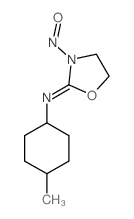 Cyclohexanamine, 4-methyl-N-(3-nitroso-2-oxazolidinylidene)-, trans- 结构式
