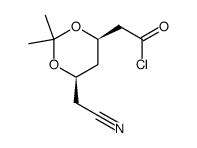 1,3-Dioxane-4-acetyl chloride, 6-(cyanomethyl)-2,2-dimethyl-, (4R,6R)- 结构式