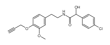 2-(4-氯苯基)-2-羟基-N-[2-(3-甲氧基-4-(丙-2-炔氧基)苯基)乙基]乙酰胺 结构式