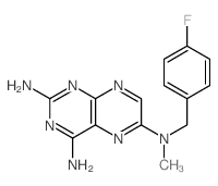 N6-[(4-氟苯基)甲基]-N6-甲基-2,4,6-蝶啶三胺 结构式
