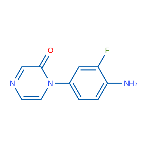 1-(4-氨基-3-氟苯基)吡嗪-2(1H)-酮 结构式