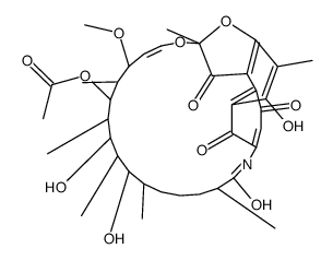 Rifamycin, 1,4-dideoxy-1,4,16,17,18,19-hexahydro-1,4-dioxo- (9CI) 结构式