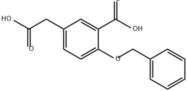 3-羧基-4-(苯基甲氧基)苯乙酸 结构式