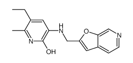 5-乙基-3-(呋喃并[2,3-c]吡啶-2-基甲氨基)-6-甲基-1H-吡啶-2-酮 结构式