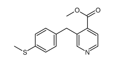 4-Pyridinecarboxylic acid, 3-[[4-(methylthio)phenyl]methyl]-, methyl ester 结构式