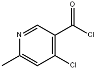 4-氯-6-甲基-3-吡啶甲酰氯 结构式