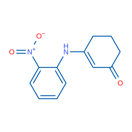 3-(2-硝基苯胺基)-2-环己烯-1-酮 结构式