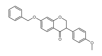 2,3-二氢-3-(4-甲氧基苯基)-7-(苄氧基)-4H-1-苯并吡喃-4-酮 结构式