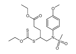 Pentanoic acid, 4-[(ethoxythioxomethyl)thio]-5-[(4-methoxyphenyl)(methylsulfonyl)amino]-, ethyl ester 结构式