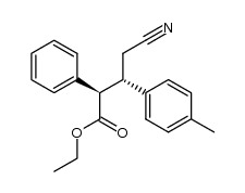 β-(氰甲基)-4-甲基-α-苯基苯丙酸乙酯,(R*,S*)- 结构式
