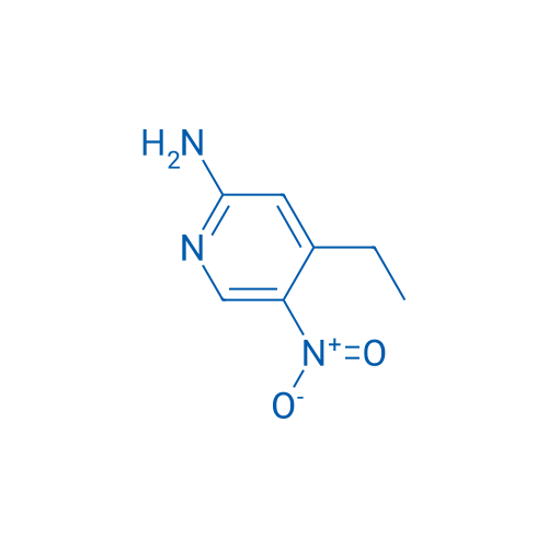 4-乙基-5-硝基-2-吡啶胺 结构式