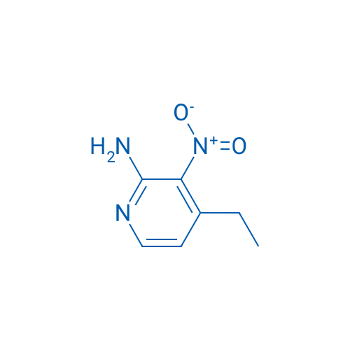 4-乙基-3-硝基-2-吡啶胺 结构式