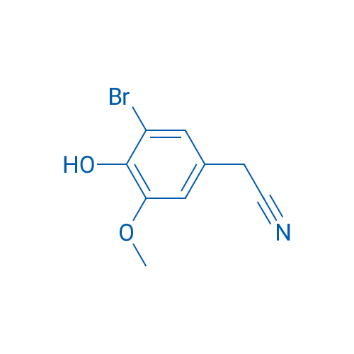 3-溴-4-羟基-5-甲氧基苯乙腈 结构式