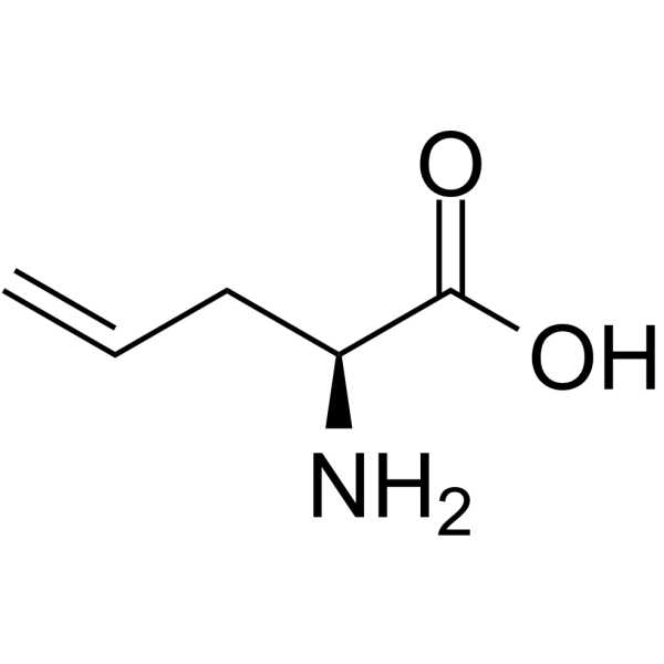 (S)-(-)-2-氨基-4-戊烯酸 结构式