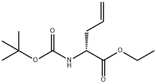 (2R)-2-叔丁氧基羰基氨基-戊-4-烯酸乙酯 结构式