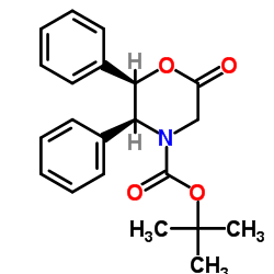 (2R,3S)-(-)-N-Boc-2,3-二苯基-6-氧代吗啉 结构式