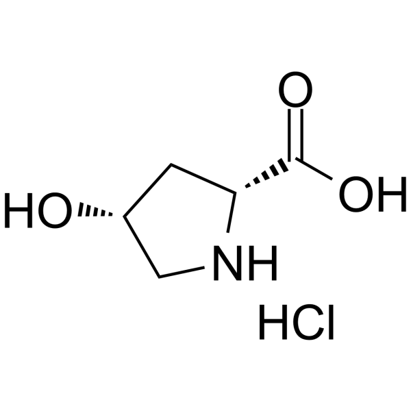 顺式-4-羟基-D-脯氨酸盐酸盐 结构式