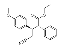 β-(氰甲基)-4-甲氧基-α-苯基苯丙酸乙酯 (R*,S*)- 结构式