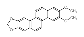 2,3-二甲氧基-[1,3]苯并二氧杂环戊烯并[5,6-c]菲啶 结构式