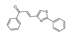 1-苯基-3-(2-苯基-4-噻唑基)-2-丙烯-1-酮 结构式
