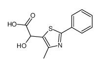 α-羟基-4-甲基-2-苯基-5-噻唑乙酸 结构式