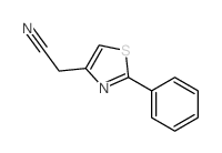 (2-苯基-1,3-噻唑-4-基)乙腈 结构式
