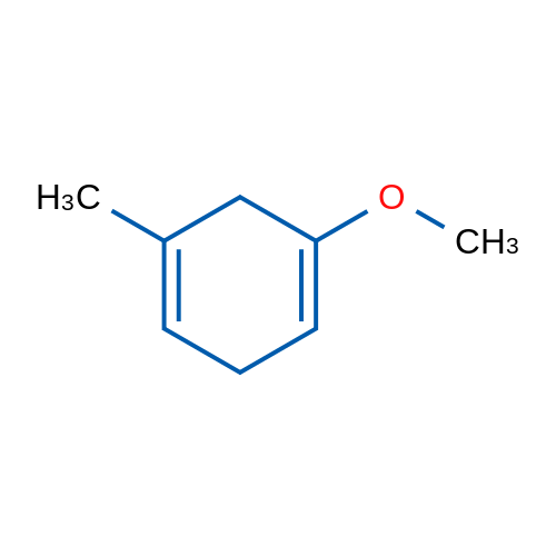 1-甲氧基-5-甲基-1,4-环己二烯 结构式