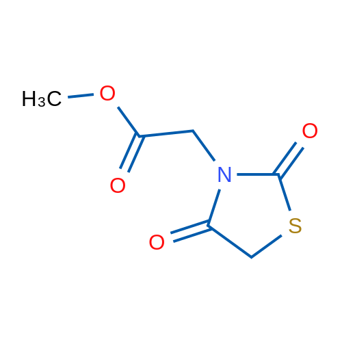 (2,4-二氧代噻唑烷-3-基)乙酸甲酯 结构式