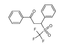 1-Propanone, 1,3-diphenyl-3-[(trifluoromethyl)sulfonyl]- 结构式