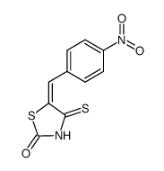 5-(4-硝基亚苄基)-4-硫代噻唑烷-2-酮 结构式