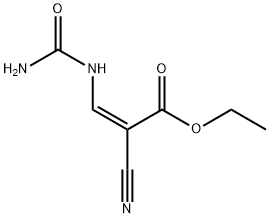 (Z)-ethyl 2-cyano-3-ureidoacrylate 结构式
