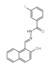 2-HYDROXY-1-NAPHTHYLALDEHYDE 3-FLUOROBENZOYLHYDRAZONE 结构式