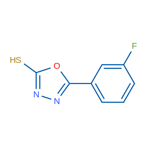 5-(3-氟苯基)-1,3,4-噁二唑-2-硫醇 结构式