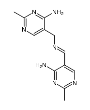 Pyrimidine, 4-amino-5-N-[(4-amino-2-methyl-5-pyrimidinyl)methyl]formimidoyl-2-methyl- (6CI) 结构式