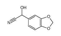 α-羟基-1,3-苯并二氧杂环戊烯-5-乙腈 结构式