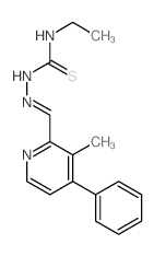 Hydrazinecarbothioamide, N-ethyl-2-[(3-methyl-4-phenyl-2-pyridinyl)methylene]- 结构式