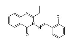 3-[[(2-氯苯基)亚甲基]氨基]-2-乙基-4(3H)-喹唑啉酮 结构式