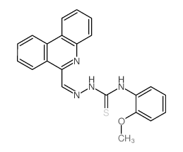 N-(2-甲氧基苯基)-2-(6-菲啶亚甲基)肼基硫代甲酰胺 结构式