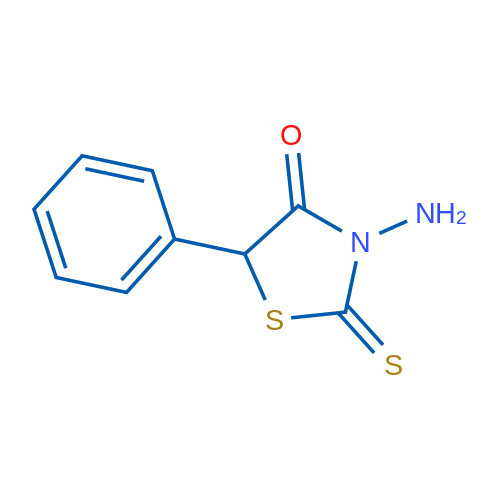 3-氨基-5-苯基-2-硫代噻唑烷-4-酮 结构式