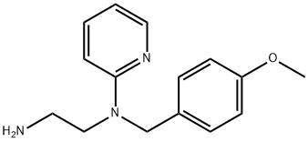 N-(4-甲氧基苄基)-N-2-吡啶基-1,2-乙二胺 结构式